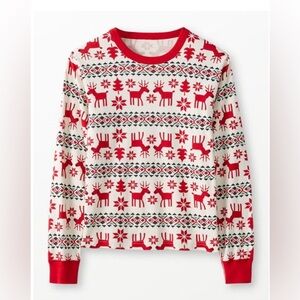 Dear Deer Adult Unisex Holiday Long John Pajama Top and Pants